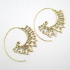 Boucles d'Oreilles Spirales Laiton Doré Ajouré