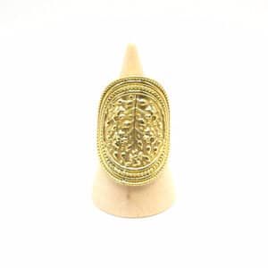 Bague Ethnique Laiton Ornement Floral