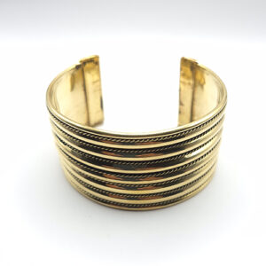 Bracelet Laiton Doré Style Indien Ajoure