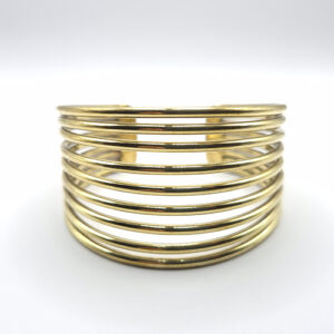Manchette boho laiton lignes multiples