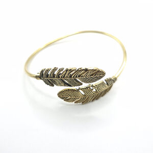 Bracelet Plume réglable laiton