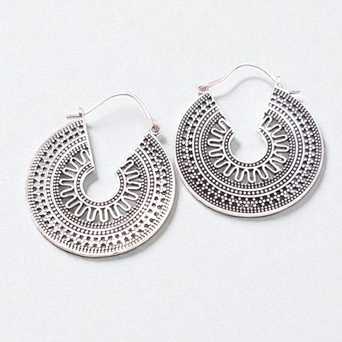 Boucles d'oreilles en argent décoratives
