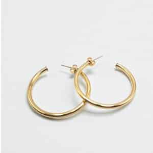 Créoles boho chic dorées minimalistes