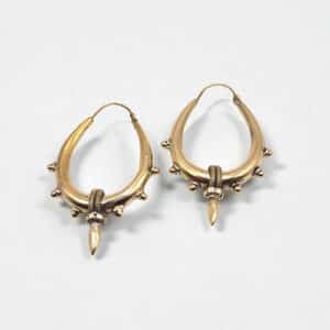 Créoles ethniques pointes dorées