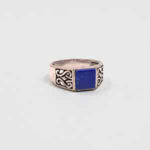 Bague chevalière lapis-lazuli ethnique